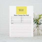 En-tête De Lettre Blanc de forme de fax (Debout devant)