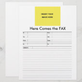 En-tête De Lettre Blanc de forme de fax (Devant / Derrière)