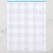 En-tête De Lettre Blank Engineering Graph Paper Sheets (Blue Lines) (Dos)