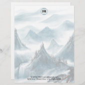 En-tête de lettre bleu blanc classique (Devant / Derrière)