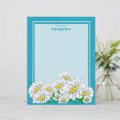 En-tête De Lettre Bleu de marguerite - Bleu Non doublé (Debout devant)