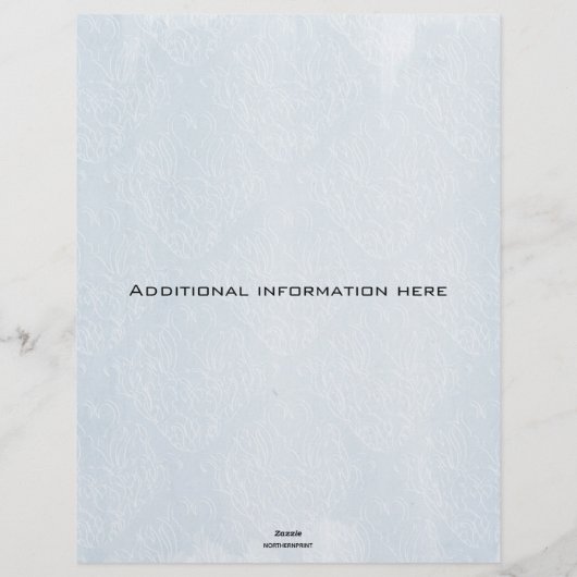 En-tête De Lettre Bleu souple modifiable (Dos)