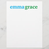 En-tête De Lettre Bloc-notes monographique personnalisé (Devant)