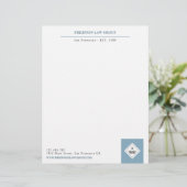 En-tête De Lettre Blue & Black Professional Ajouter votre logo (Debout devant)