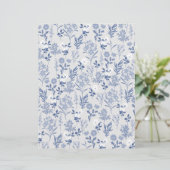 En-tête De Lettre Blue Flowers Botanical Painting (Debout devant)