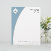 En-tête De Lettre Blue & Grey Professional Ajoutez votre logo (Debout devant)