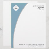 En-tête De Lettre Blue & Grey Professional Ajoutez votre logo (Devant / Derrière)