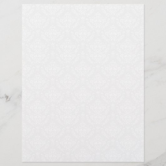 En-tête De Lettre Blue Lace on White Damasks Background (Dos)