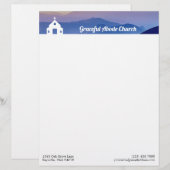 En-tête De Lettre Blue Mountains White Church (Devant / Derrière)