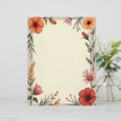 En-tête De Lettre Boho Chic Stationery Paper (Debout devant)