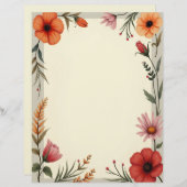 En-tête De Lettre Boho Chic Stationery Paper (Devant / Derrière)