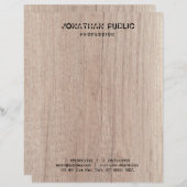 En-tête De Lettre Bois Planche Modèle Texte désorienté (Devant / Derrière)
