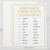 En-tête De Lettre Bonbons de grossesse [Étincelles d'or] (Devant / Derrière)