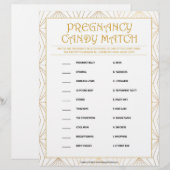 En-tête De Lettre Bonbons de grossesse [Lignes d'or] (Devant / Derrière)