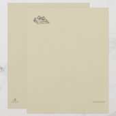 En-tête De Lettre Book Pile- Minimalist Book Lover (Devant / Derrière)