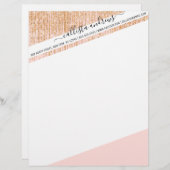 En-tête De Lettre Bordure de Parties scintillant brillante en or ros (Devant / Derrière)