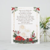 En-tête De Lettre Bougies de prière de Noël Fleurs rouges (Debout devant)