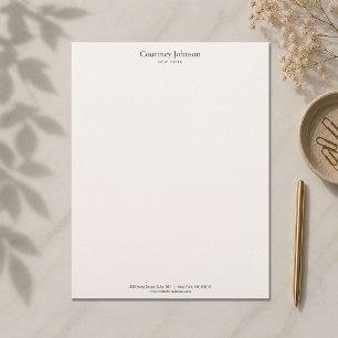 En-tête De Lettre Boutique Élégante Minimaliste Luxe Ivoire