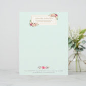 En-tête De Lettre Boutique florale d'aquarelle en pastel chic (Debout devant)
