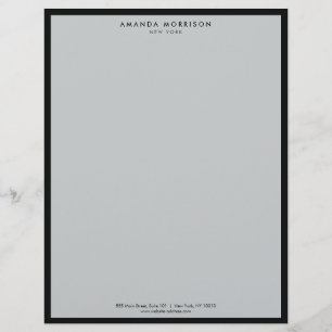 En-tête De Lettre Boutique minimaliste de luxe noir/gris