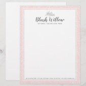 En-tête De Lettre Branches de feuilles botaniques modernes minimalis (Devant / Derrière)