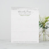 En-tête De Lettre Branches rustiques en bois et feuilles botaniques (Debout devant)