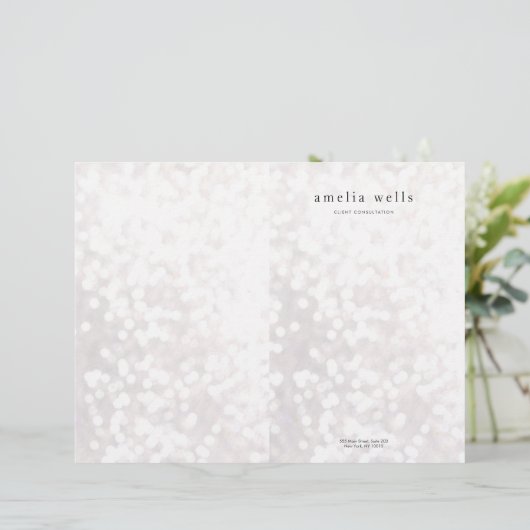 En-tête De Lettre Brochure Bokeh Bi-fold blanche (Debout devant)