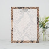 En-tête De Lettre Brown look Snakeskin (Debout devant)