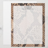 En-tête De Lettre Brown look Snakeskin (Devant / Derrière)