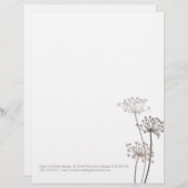 En-tête de lettre brun graphique de persil de (Devant / Derrière)