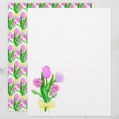 En-tête De Lettre Bunch of Spring Flowers (Devant / Derrière)