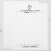 En-tête De Lettre BUREAU DU DROIT | Élégant (Devant / Derrière)