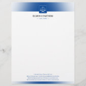 En-tête De Lettre BUREAU DU DROIT | Scales Classiques De Justice Ble (Devant)