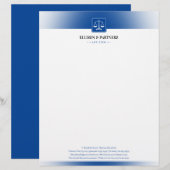 En-tête De Lettre BUREAU DU DROIT | Scales Classiques De Justice Ble (Devant / Derrière)