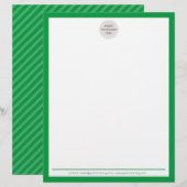 En-tête De Lettre BUSINESS LOGO moderne simple bordure vert kelly (Devant / Derrière)