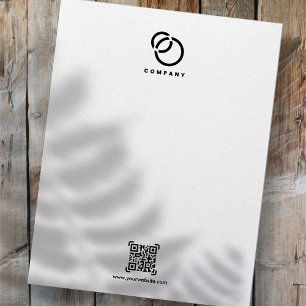 En-tête De Lettre Business Scan Me QR Code Website Modern Simple