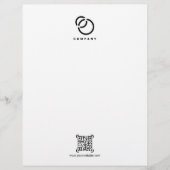 En-tête De Lettre Business Scan Me QR Code Website Modern Simple (Devant)