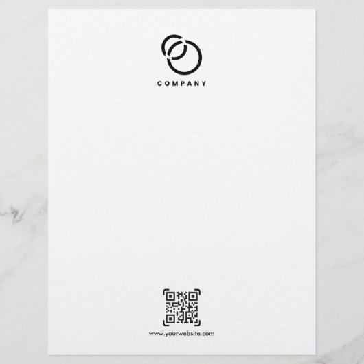En-tête De Lettre Business Scan Me QR Code Website Modern Simple (Devant)
