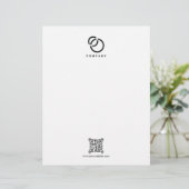 En-tête De Lettre Business Scan Me QR Code Website Modern Simple (Debout devant)