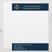 En-tête De Lettre Cabinet d'avocats personnalisé (Devant / Derrière)