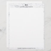 En-tête De Lettre Cadre en marbre monogramme classique moderne (Devant / Derrière)