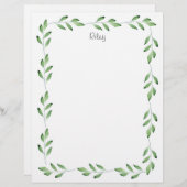 En-tête De Lettre Cadre Feuille écocouleur (Devant / Derrière)