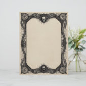 En-tête De Lettre Cadre Goth avec Crânes (Debout devant)