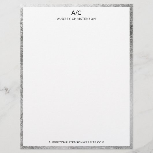 En-tête De Lettre Cadre monochrome classique moderne et élégant (Devant)