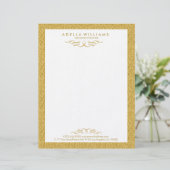 En-tête De Lettre Cadres à perches calligraphiques à Parties scintil (Debout devant)