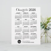 En-tête De Lettre Calendrier Black White Business - Vacances (Debout devant)