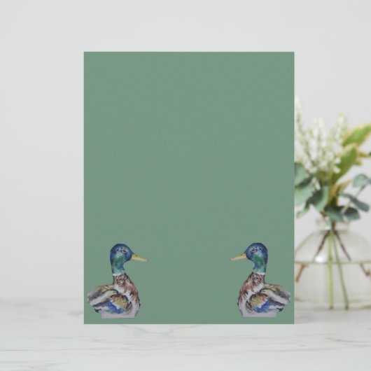 En-tête De Lettre Canard coloré (Debout devant)