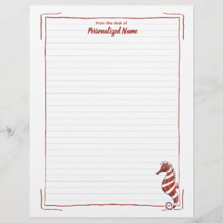 En-tête De Lettre Candy Seahorse Lined