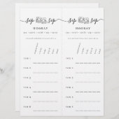 En-tête De Lettre Carte de notation de la dégustation de rhum (Devant / Derrière)