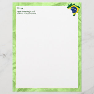 En-tête De Lettre Carte du Brésil